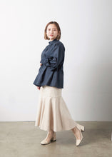 画像をギャラリービューアに読み込む, モックネックギャザーブラウス≪既製品≫